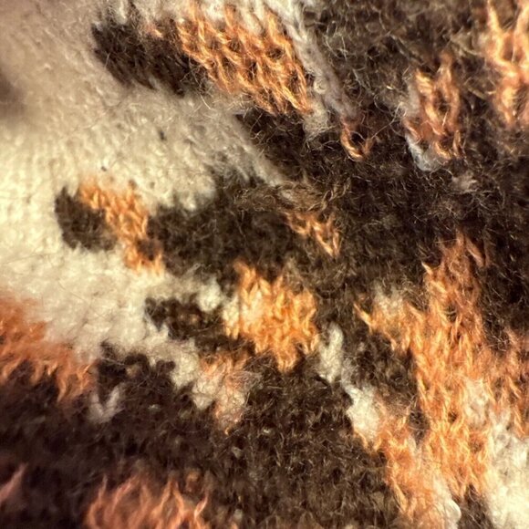 Knox Rose Woman’s Oatmeal Floral Long Sleeve Knit Crewneck Size Large - Picture 5 of 5